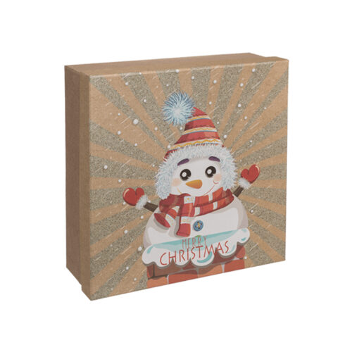 Pudełko prezentowe - Bałwanek, 12x12 cm