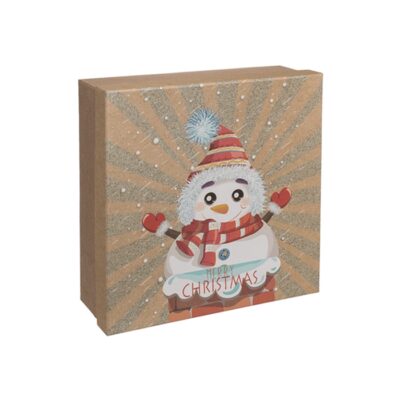 Pudełko prezentowe – Bałwanek, 22,5×22,5 cm – Pudełka prezentowe – Szalony.pl