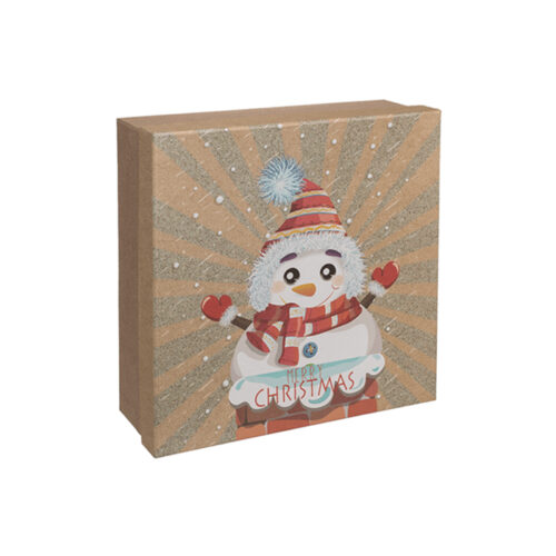 Pudełko prezentowe - Bałwanek, 8x8 cm