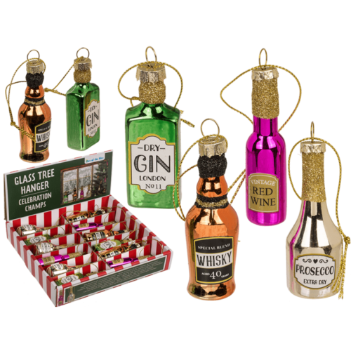 Bombka świąteczna - Butelki alkoholowe, mix 1szt