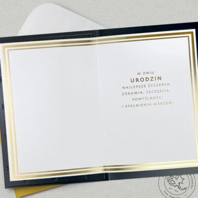 Kartka urodzinowa – Granatowa gwiazdki, przesuwane cyferki – Kartki urodzinowe – Szalony.pl