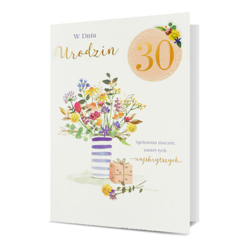 Kartka urodzinowa - W dniu urodzin, wymienne cyferki