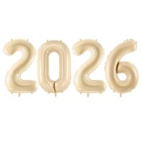 Balony z helem: Zestaw Sylwestrowy “2026” – beżowe, 72 cm – Balony z helem (Trójmiasto) – Szalony.pl