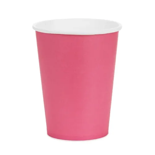 Kubeczki papierowe - ciemny różowy, 250 ml 6 szt