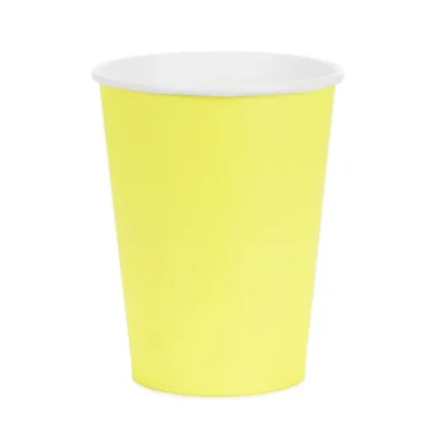 Kubeczki papierowe – żółty, 250 ml 6 szt – Dekoracje imprezowe – Szalony.pl