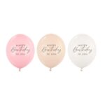 Balon z helem: Happy Birthday, 30 cm, mix, (1 szt.) – Balony z helem (Trójmiasto) – Szalony.pl