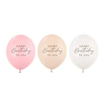 Balon z helem: Happy Birthday, 30 cm, mix, (1 szt.) – Balony z helem (Trójmiasto) – Szalony.pl
