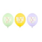 Balon bez helu: Happy Birthday – mix, 30cm (1szt.) – Dekoracje imprezowe – Szalony.pl