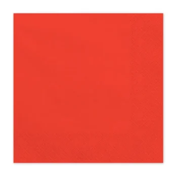 Serwetki papierowe – Czerwone, 33×33 cm 20szt – Dekoracje imprezowe – Szalony.pl