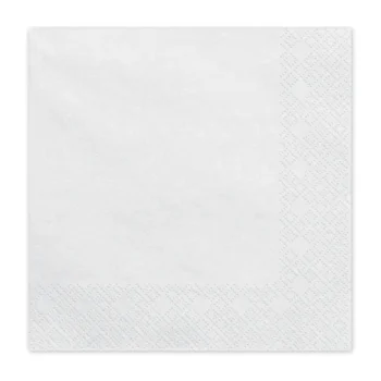 Serwetki – Białe, 33×33 cm 20szt – Dekoracje imprezowe – Szalony.pl