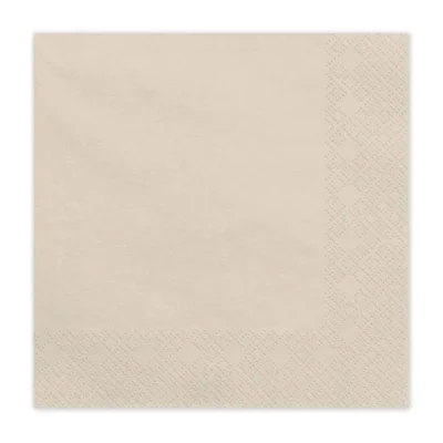 Serwetki – Beżowe, – Dekoracje imprezowe – Szalony.pl