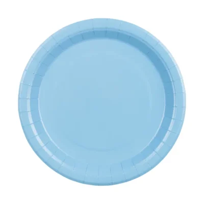 Talerzyki papierowe – Jasny niebieskie, 23 cm 6 szt – Dekoracje imprezowe – Szalony.pl