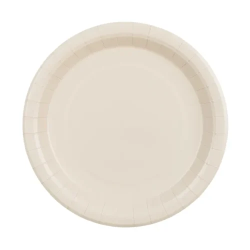 Talerzyki papierowe - Beżowe, 23cm 6szt