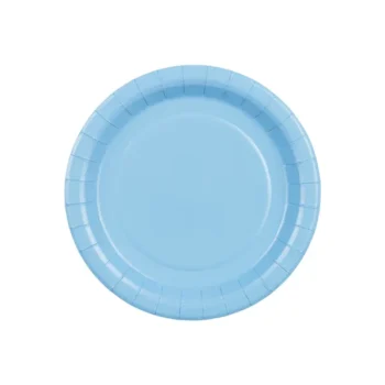 Talerzyki papierowe – Jasny niebieskie, 18 cm 6 szt – Dekoracje imprezowe – Szalony.pl