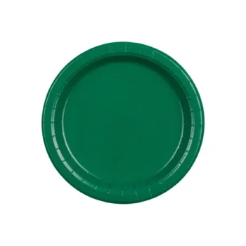 Talerzyki papierowe – Ciemny zielony, 18cm 6szt – Dekoracje imprezowe – Szalony.pl