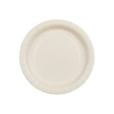 Talerzyki papierowe – Beżowe, 18cm 6szt – Dekoracje imprezowe – Szalony.pl