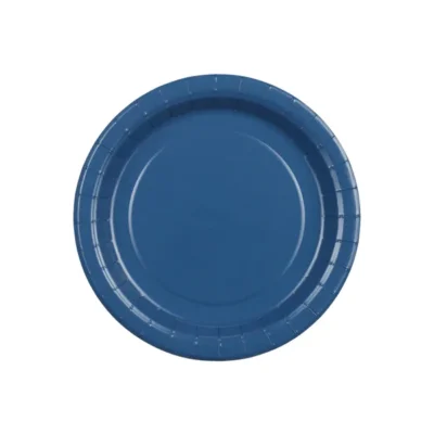 Talerzyki papierowe – Granatowe, 18 cm 6 szt – Dekoracje imprezowe – Szalony.pl