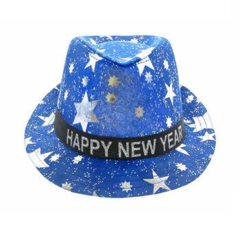 Kapelusz – Happy New Year, niebieski w gwiazdki – Karnawał / Nowy Rok – Szalony.pl