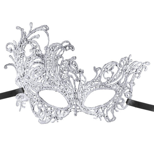 Maska ażurowa - Srebrna