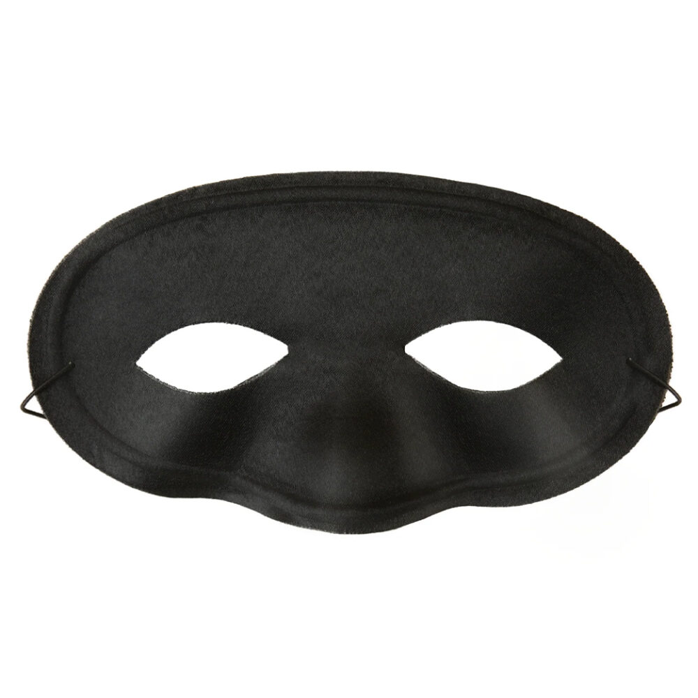 maska czarna - Maska Karnawałowa - Klasyczna czarna - Szalony.pl