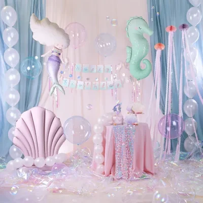 Balon bez helu: Syrenka, 67 x 110 cm – Balony bez helu – Szalony.pl