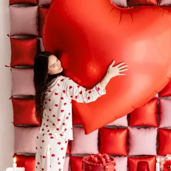 Balon na powietrze: Serce, czerwone XXXL, 160 x 160cm – Dekoracje na Ślub – Szalony.pl