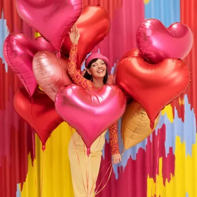 Balon bez helu: Serce, czerwone 75×64,5cm – Prezent na Walentynki – Szalony.pl