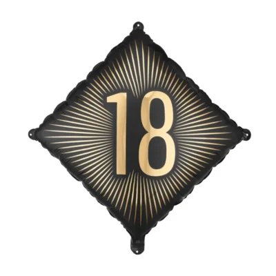 Balon bez helu: 18, Kwadrat, 46×46 cm – Balony bez helu – Szalony.pl