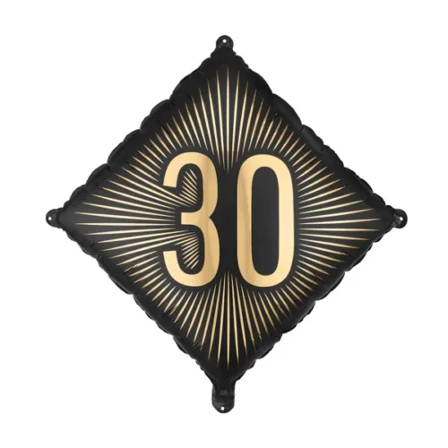 Balon z helem: 30, Kwadrat 46x46 cm