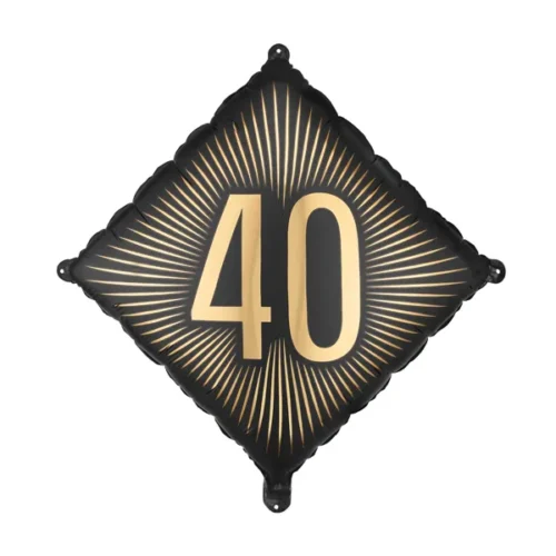 Balon z helem: 40, Kwadrat 46x46 cm