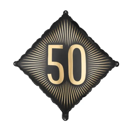 Balon z helem: 50, Kwadrat 46x46 cm