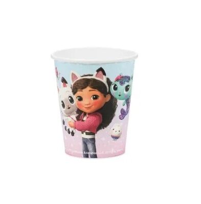 Kubeczki papierowe – Koci Domek Gabi, 250ml 6szt – Dekoracje imprezowe – Szalony.pl