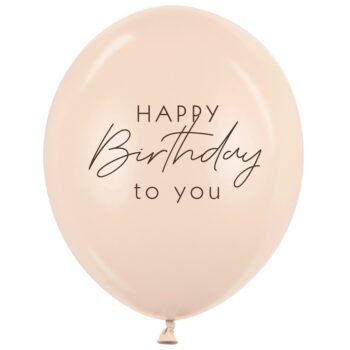 Balon z helem: Happy Birthday, Pastel Alabaster, 30 cm – 16 urodziny – Szalony.pl