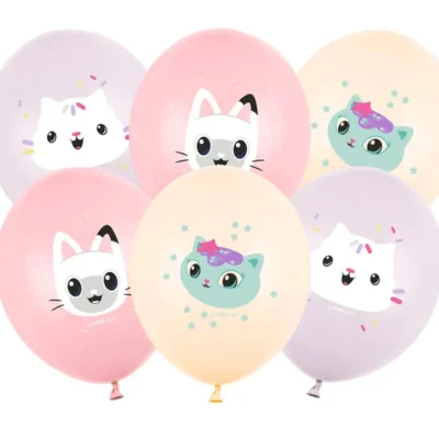 Balony gumowe, Koci Domek Gabi, 1op./6szt. – Balony gumowe – Szalony.pl