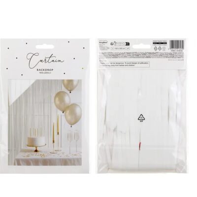 Kurtyna – biała, 100x200cm – Dekoracje imprezowe – Szalony.pl