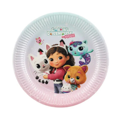 Talerzyki papierowe – Koci Domek Gabi, 23cm, 8szt – Wszystkie produkty – Szalony.pl
