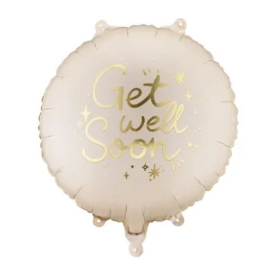 Balon bez helu: Get Well Soon, 35x35cm – Balony bez helu – Szalony.pl