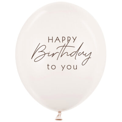 Balon z helem: Happy Birthday, Pastel Off-white, 30 cm – 16 urodziny – Szalony.pl