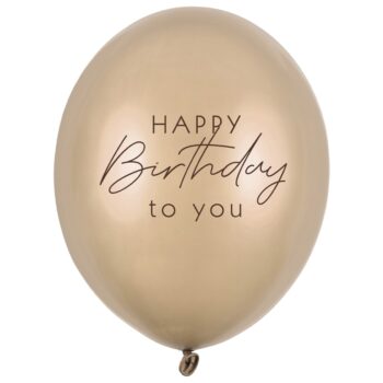 Balon z helem: Happy Birthday, Metallic Cold Gold, 30 cm – 16 urodziny – Szalony.pl