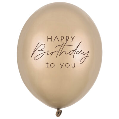Balon z helem: Happy Birthday, Metallic Cold Gold, 30 cm – 16 urodziny – Szalony.pl