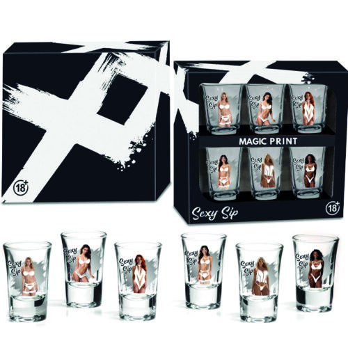 Kieliszki - Rozbierane kobiety, 6szt