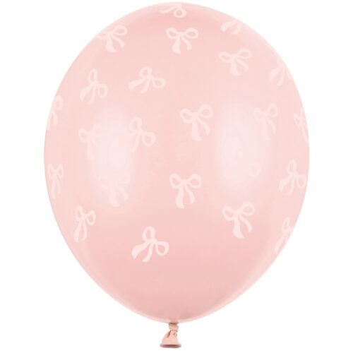 Balon z helem: Kokardki, różowe, 30 cm