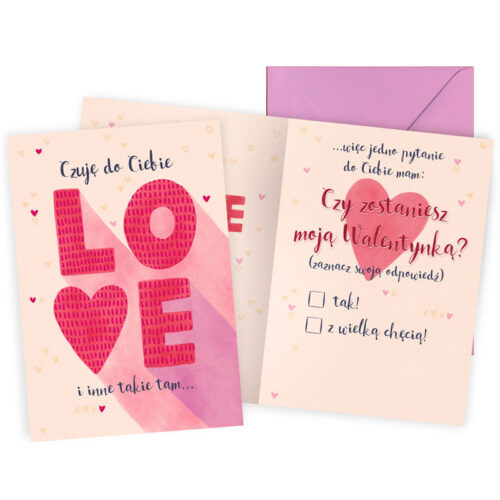 Kartka okolicznościowa - Czuję do ciebie LOVE