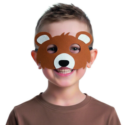 Maska – Miś, filcowa – Maski imprezowe – Szalony.pl