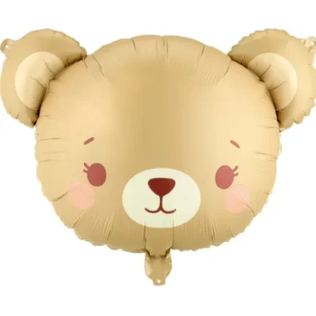 Balon bez helu: Uroczy Miś Głowa, 56×40 cm – Balony bez helu – Szalony.pl