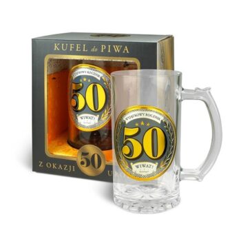 Kufel GOLD – 50, Czas na marzenia – Kufle do piwa – Szalony.pl