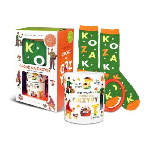 Kubek ze skarpetkami - Grzyby