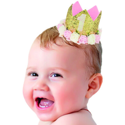 Korona – 1 Urodziny, różowa – Dekoracje na Roczek – Szalony.pl