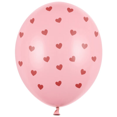 Balon z helem: Serduszka, Pastel Baby Pink, 30 cm – Balony z helem (Trójmiasto) – Szalony.pl