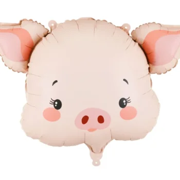 Balon bez helu: Świnka Głowa, 61×36 cm – Balony bez helu – Szalony.pl